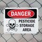 Signmission Pesticide Storage Area Danger Sign, Plastic, 10in W x 7in L, 2PK OS-2PACK-DS-P-710-L-1522 - alternate 2